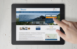 Ansicht Website Booking Magnet auf Tablet